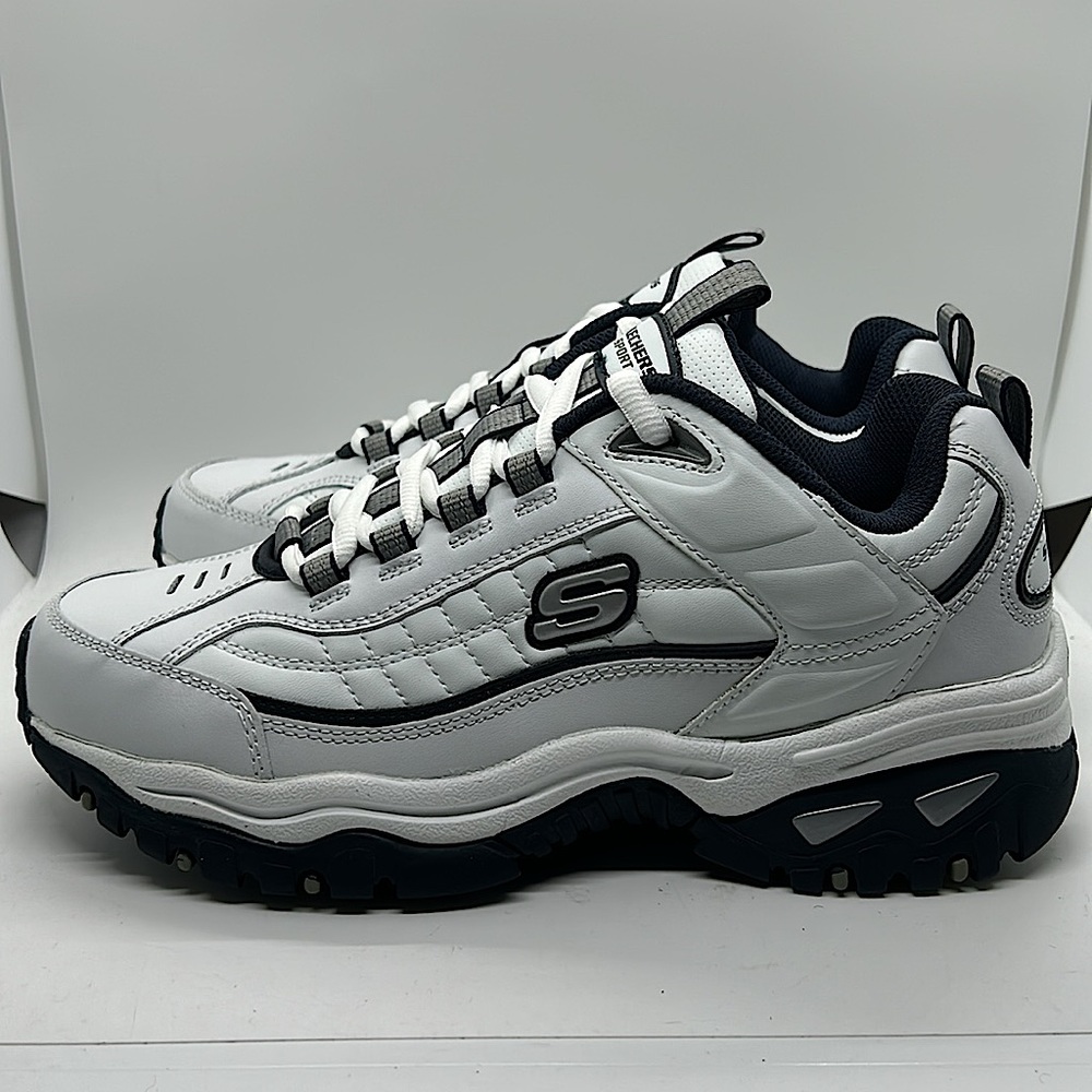 Skechers Sport NIB Energy After Burn White/Navy Sneakers Shoes **Size 8** - Picture 4 of 8